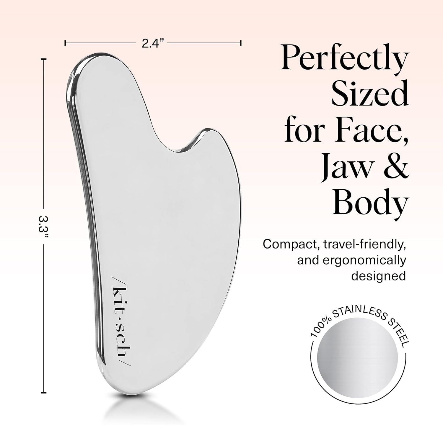 Elevate Your Skincare Routine with Our Premium Stainless Steel Gua Sha Facial Tool - Achieve a Sculpted Jawline and Radiant Skin!