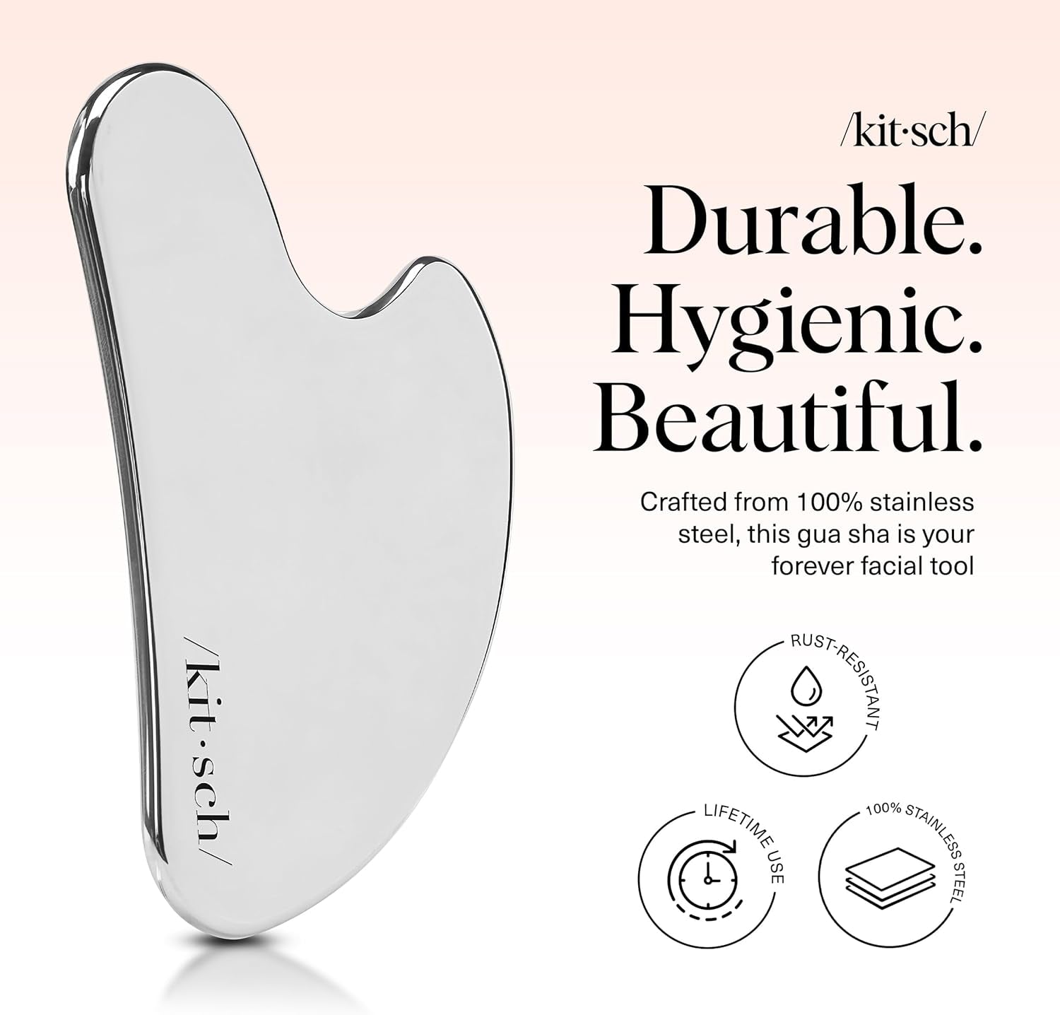 Elevate Your Skincare Routine with Our Premium Stainless Steel Gua Sha Facial Tool - Achieve a Sculpted Jawline and Radiant Skin!