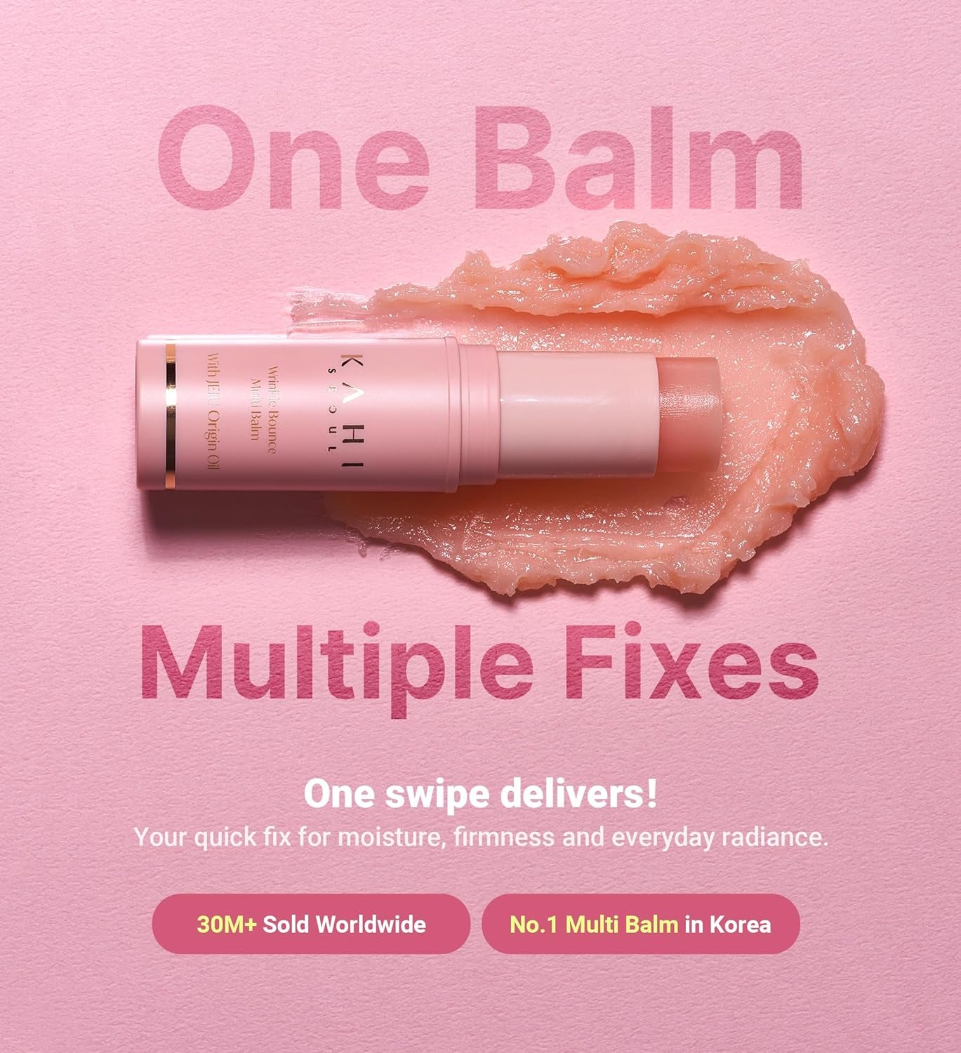 Revitalize Your Skin with the Wrinkle Bounce Multi Balm Stick - The Ultimate All-In-One Hydrating Solution for Lips, Eyes, Neck, and Face!