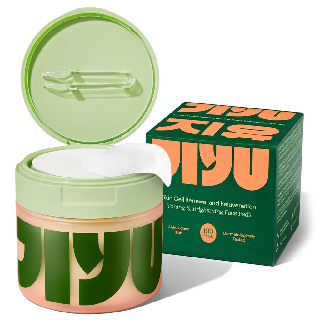 Transform Your Skin with JiYu Toning Polish Pads - The Ultimate Korean Skincare Solution for Dark Spots, Wrinkles, and Dullness - Infused with Snail Mucin, Niacinamide, Peptides & Centella - 100 Count Pack