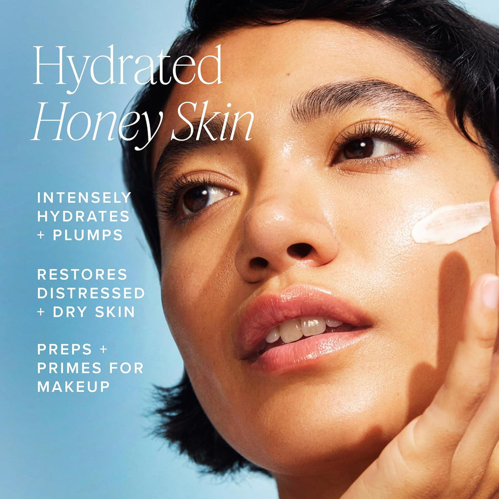 Ceramide Face Moisturizer - Honey Halo Ultra Hydrating Facial Moisturizer with Buckwheat Honey + Ceramides - Helps Restore Barrier + Replenish Dryness - Plumping Skin Care for Dry Skin (50Ml)