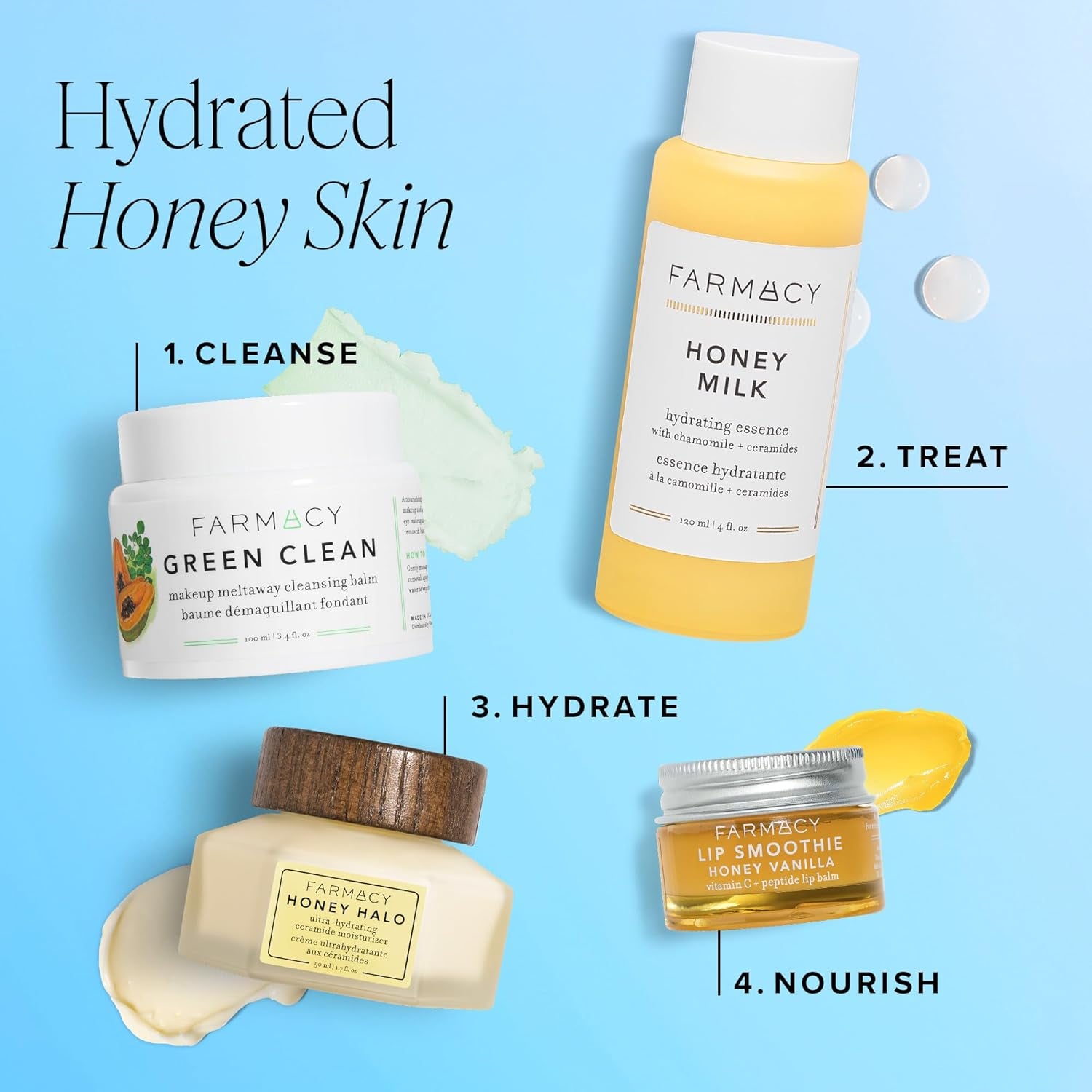 Ceramide Face Moisturizer - Honey Halo Ultra Hydrating Facial Moisturizer with Buckwheat Honey + Ceramides - Helps Restore Barrier + Replenish Dryness - Plumping Skin Care for Dry Skin (50Ml)
