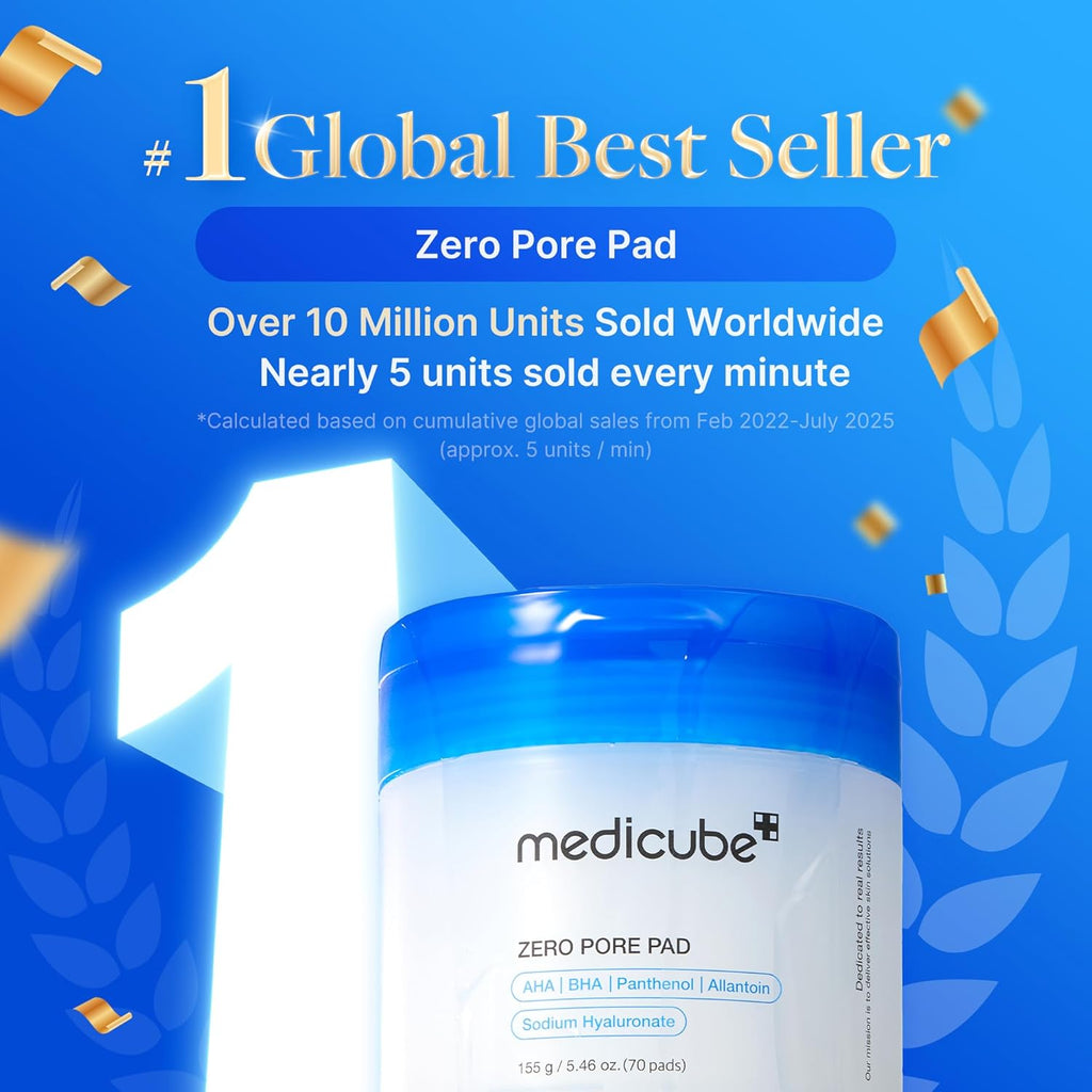 Transform Your Skin with Zero Pore Pad 2.0 | Dual-Textured Exfoliating Facial Pads Infused with AHA & BHA for Pore Care | 70 Count of Korean Beauty Essentials