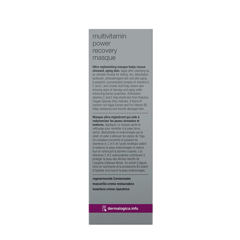 Revitalize Your Skin with Our Multivitamin Power Recovery Masque – Anti-Aging Face Mask Infused with Vitamin C & Lactic Acid for Restoring Damaged Skin – 2.5 Fl Oz