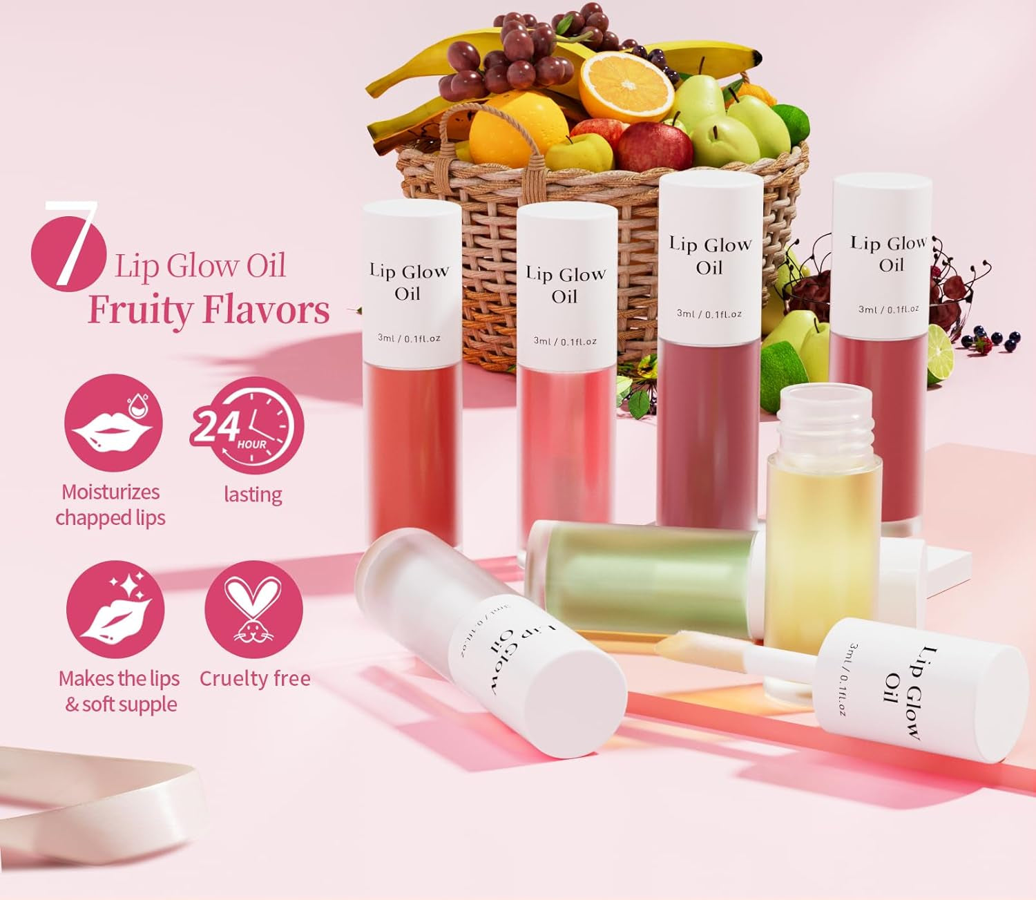 Hydrating Lip Glow Oil, Moisturizing Lip Glow Oil, Lip Plumper Gloss, Transparent Lip Gloss, Lip Oil, Plumping Lip Oil, Lip Balm, Tinted Lip Balm Lip Care