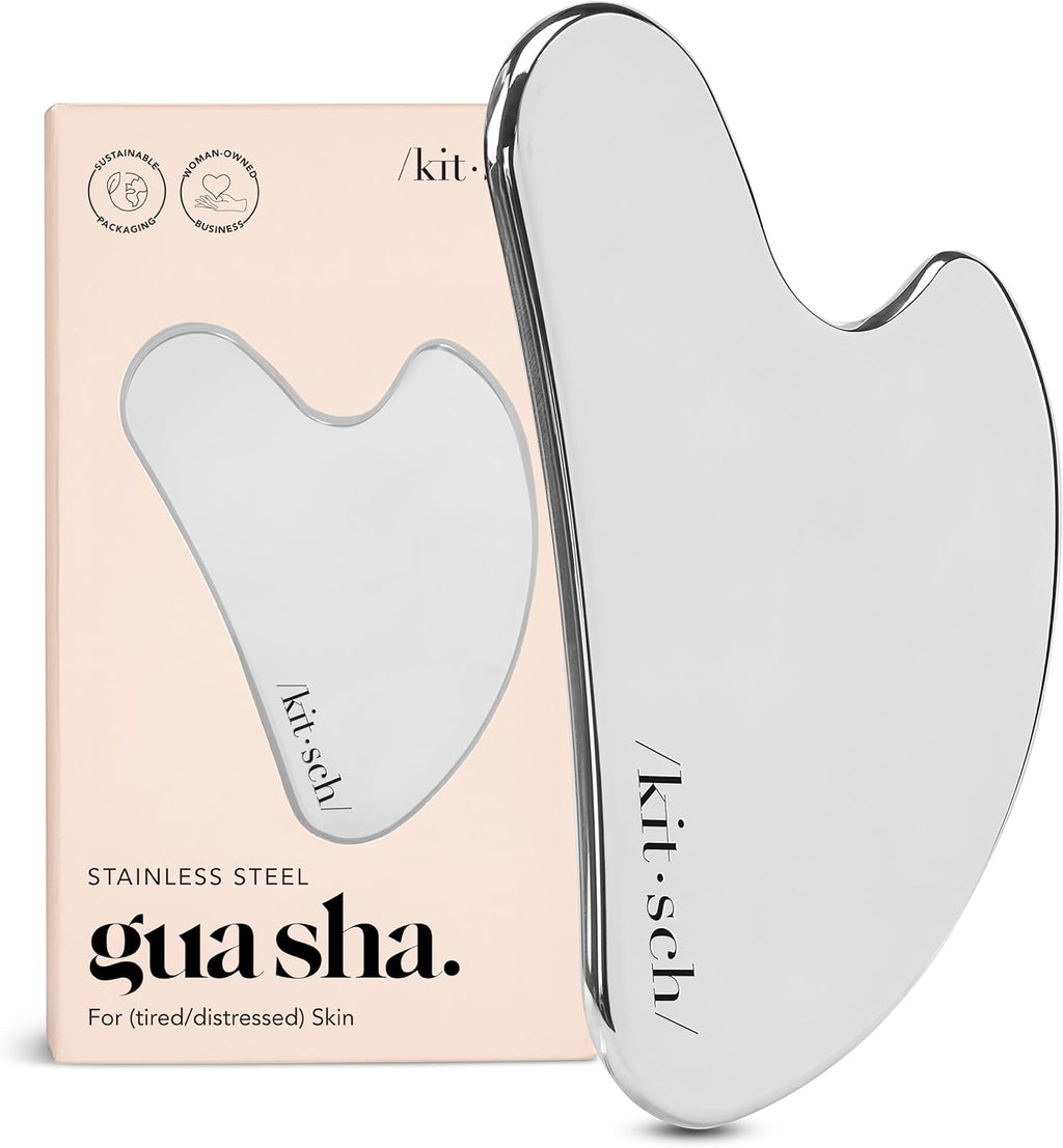 Elevate Your Skincare Routine with Our Premium Stainless Steel Gua Sha Facial Tool - Achieve a Sculpted Jawline and Radiant Skin!